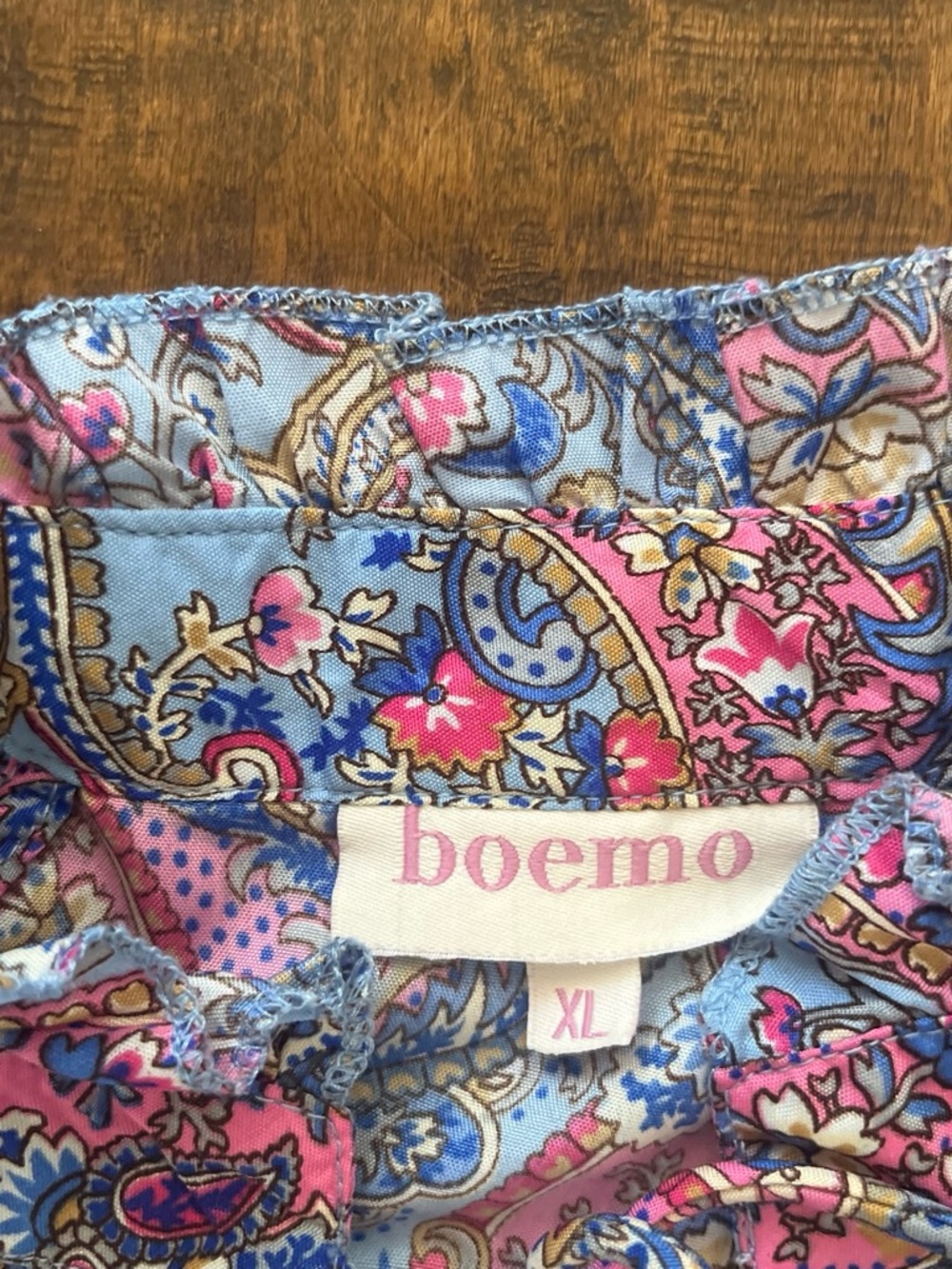 Boemo Anthropologie bohemian hippie paisley print halter tiered maxi dress Sz XL - Picture 3 of 5
